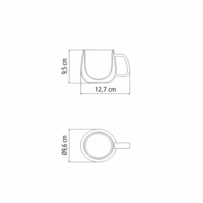 Conjunto De Xícaras Para Chá E Cappuccino 300ml Vidro Duplo Com Alças 2 Peças Tramontina 64760-460