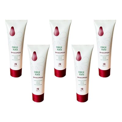 Kit 5 Shampoo Doce Raiz Natural De Extrato De Batata Doce De 250ml