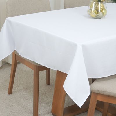 Toalha de Mesa 8 Lugares Oxford Maquinetado Natal Branca