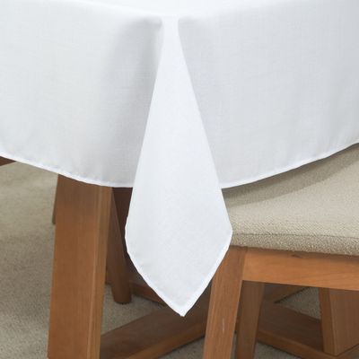 Toalha de Mesa 8 Lugares Oxford Maquinetado Natal Branca