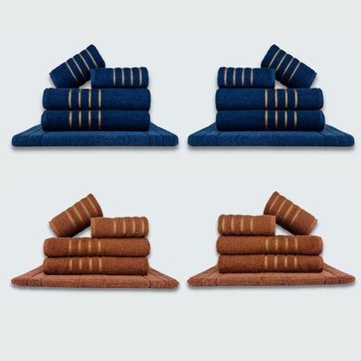 Jogo de Toalhas 20 pçs Coleção Montreal 100% Algodão AZ+MR