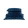 Kit Cobre Leito Solteiro + Almofada 4 Peças Bordado Urbany Hipercal 400 Fios 100% Poliéster - Azul Marinho