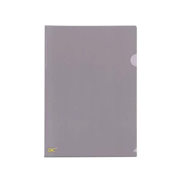 Pasta L Dac A4 Plastica Fumê Preto com 10 Unidades 30x22cm