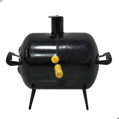 Churrasqueira Bafo Pequena Com Grelha Para Churrasco Preto