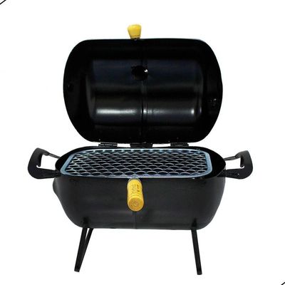 Churrasqueira Bafo Pequena Com Grelha Para Churrasco Preto