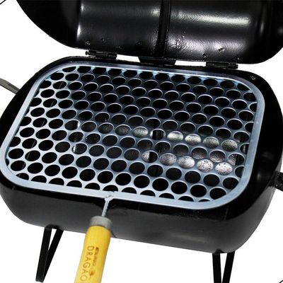 Churrasqueira Bafo Pequena Com Grelha Para Churrasco Preto