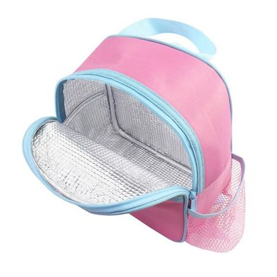 Kit Mochila Com Rodinhas Lancheira Pote P/ Lanche E Porta Acessórios Multiuso Pimpolho Rosa