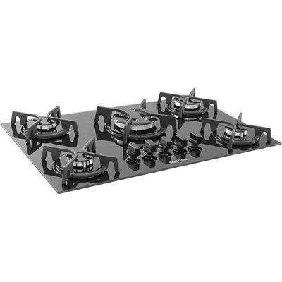 Cooktop Top Vidro 5 Queimadores Bivolt