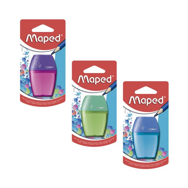 Apontador Maped com Depósito Shaker 1 Furo Cores Diversas - Item Sortido Apontador Maped com Depósito Shaker 1 Furo Cores Diversas - Item Sortido
