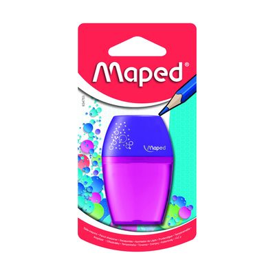 Apontador Maped com Depósito Shaker 1 Furo Cores Diversas - Item Sortido