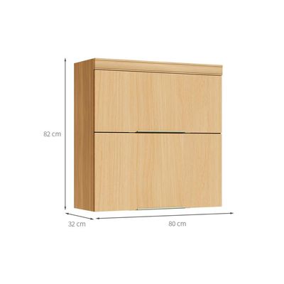Armário Aéreo Marquesa 100% MDF 2 Portas Nature