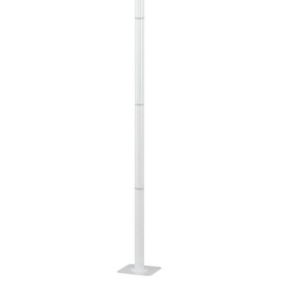 Poste Branco Clássico 2,1m Luminária 2 Lâmpadas E27 Praça Jardim Soberana Dital Calçadas