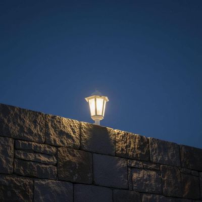 Balizador de Jardim Branco Alumínio 31cm Luminária Lente Fosca Murro Decorativo Dital
