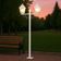 Poste Branco Clássico 2,1m Luminária 2 Lâmpadas E27 Praça Jardim Soberana Dital Calçadas