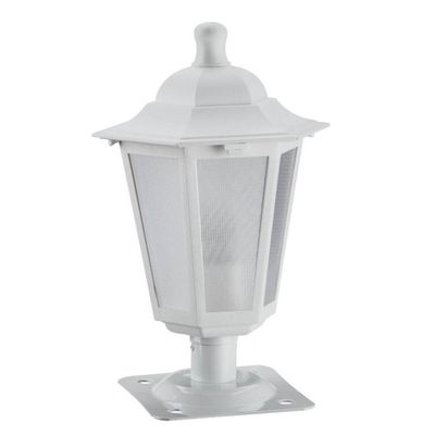 Balizador de Jardim Branco Alumínio 31cm Luminária Lente Fosca Murro Decorativo Dital