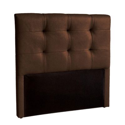 Cabeceira Estofada King Alice Nature Material Sintético Marrom 193x136
