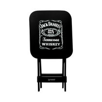 Mesa Bistrô Dobrável Jack Daniel's Madeira Preta Ideal Para Bares E Restaurantes
