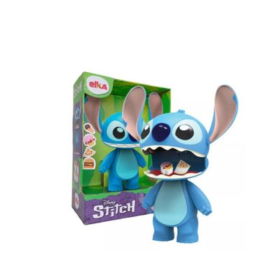 Boneco Stich Articulado 24 Cm Abre A Boca Azul