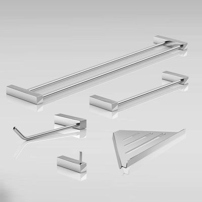 Kit Acessórios Para Banheiro Escovado 5 Peças Grego Metal 2160tr