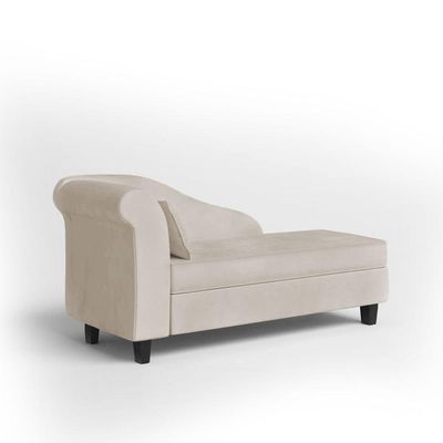 Recamier Diva França 1,40m Suede Bege - Inova Decor