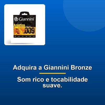 Corda Violão Giannini Bronze Acústica 65-35