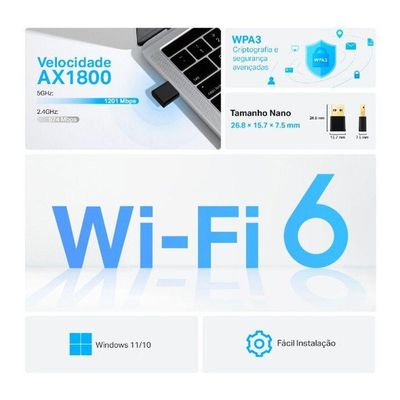 Adaptador Wifi Archer Tx20u Nano Ax1800