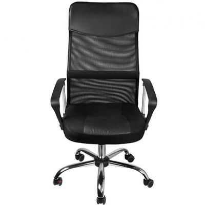 Cadeira de Escritório Giratória OR Design Desk com Regulagem de Altura, Apoio para os Braços e Sistema Relax Preto