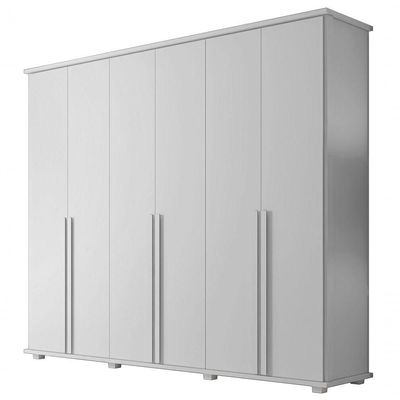 Guarda-roupa Casal Branco Estrela 6 Portas - Rv Móveis