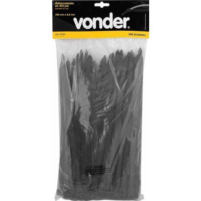 Abraçadeira De Nylon, Preta, 280 Mm X 9,0 Mm, Com 100 Peças, Vonder Ostenvonder
