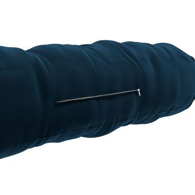 Almofada Para Cabeceira Encosto Apoio Lombar Spot 195cm Com Porta Celular Veludo - Abmaza Azul