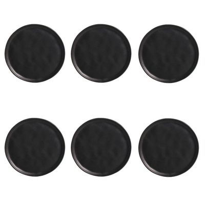 Conjunto De Pratos De Sobremesa 06 Peças Bio Preto Matte Porto Brasil