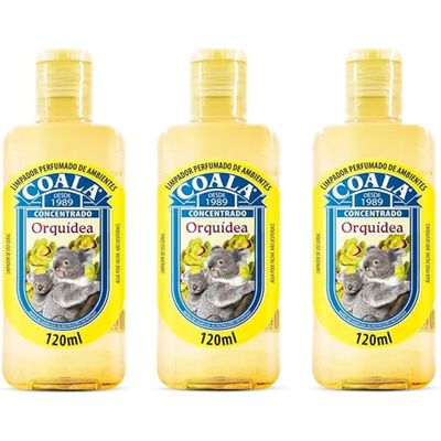 Kit 3 Desinfetante Concentrado de Ambiente 120ml Coala Orquídea