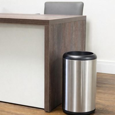 Lixeira Aço Inox Tramontina Portofino 23L Redonda Sem Tampa Recepção Escritórios Consultórios