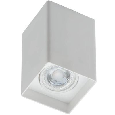 Spot de Sobrepor Quadrado 8x12,5cm Branco Luminária de Teto Alta Bivolt Zoom Dital Bivolt