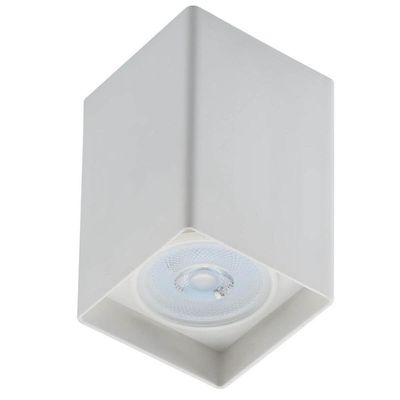 Spot de Sobrepor Branco Luminária de Teto Quadrada 8x8x12,5cm Decorativa para Casas Empresas Bivolt