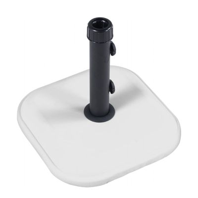 Base para Ombrellone Quadrada em Concreto 11kg Branca Único