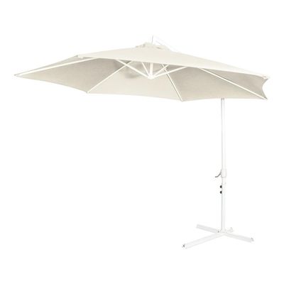 Ombrelone Malibu 3m Com Base Jardim E Piscina Mor Bege