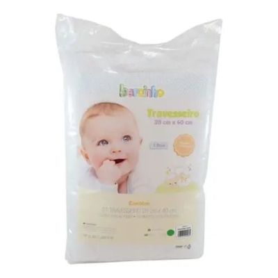 TRAVESSEIRO BEBE BERCINHO 28 CM X 40 CM BRANCO