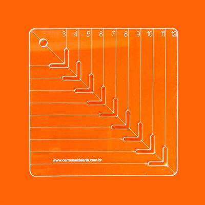 Régua Patchwork Caixinha de Leite 12 Cm Cristal