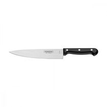 Faca Chef Tramontina Ultracorte com Lamina em Aço Inox e Cabo de Polipropileno Preto 8"