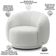 Kit 02 Poltronas Giratória Orgânica Para Sala Living Elodie M05 Bouclê Creme - Lyam Decor