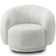 Kit 02 Poltronas Giratória Orgânica Para Sala Living Elodie M05 Bouclê Creme - Lyam Decor