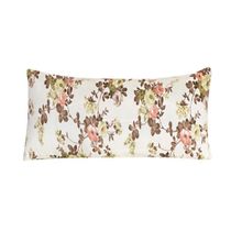 Capa Para Travesseiro De Corpo Xuxão Rafaela Estampada - Floral Marrom/Verde