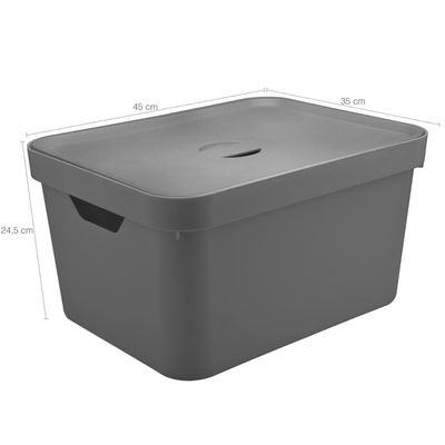 Caixa Organizadora 32L com Tampa Cube Brinquedos