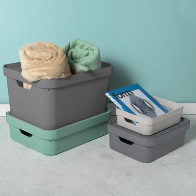 Caixa Organizadora 32L com Tampa Cube Brinquedos