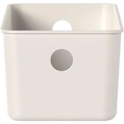 Kit 6 Cestos Organizadores Multiuso 4,2L Bege 26x12x13cm Flow Cestinho Retangular Ou Bege
