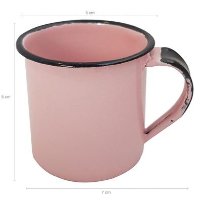 Caneca Xícara 70ml Chá Café Esmaltada Ágata