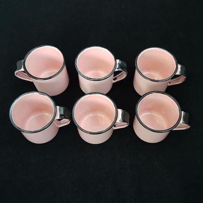Jogo 6 Canecas Esmaltadas 70ml Chá Café