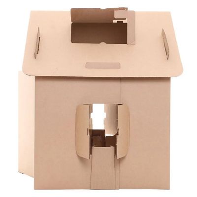 Casinha Infantil de Papelão para Colorir - Eu amo Papelão