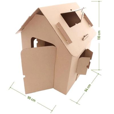 Casinha Infantil de Papelão para Colorir - Eu amo Papelão
